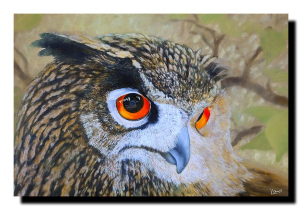 Eagle  Owl Oil Painting - Image 6