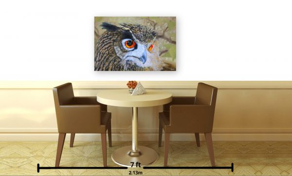 Eagle  Owl Oil Painting - Image 4