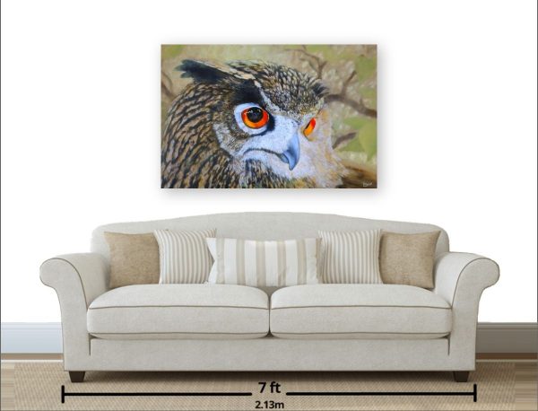 Eagle  Owl Oil Painting - Image 5