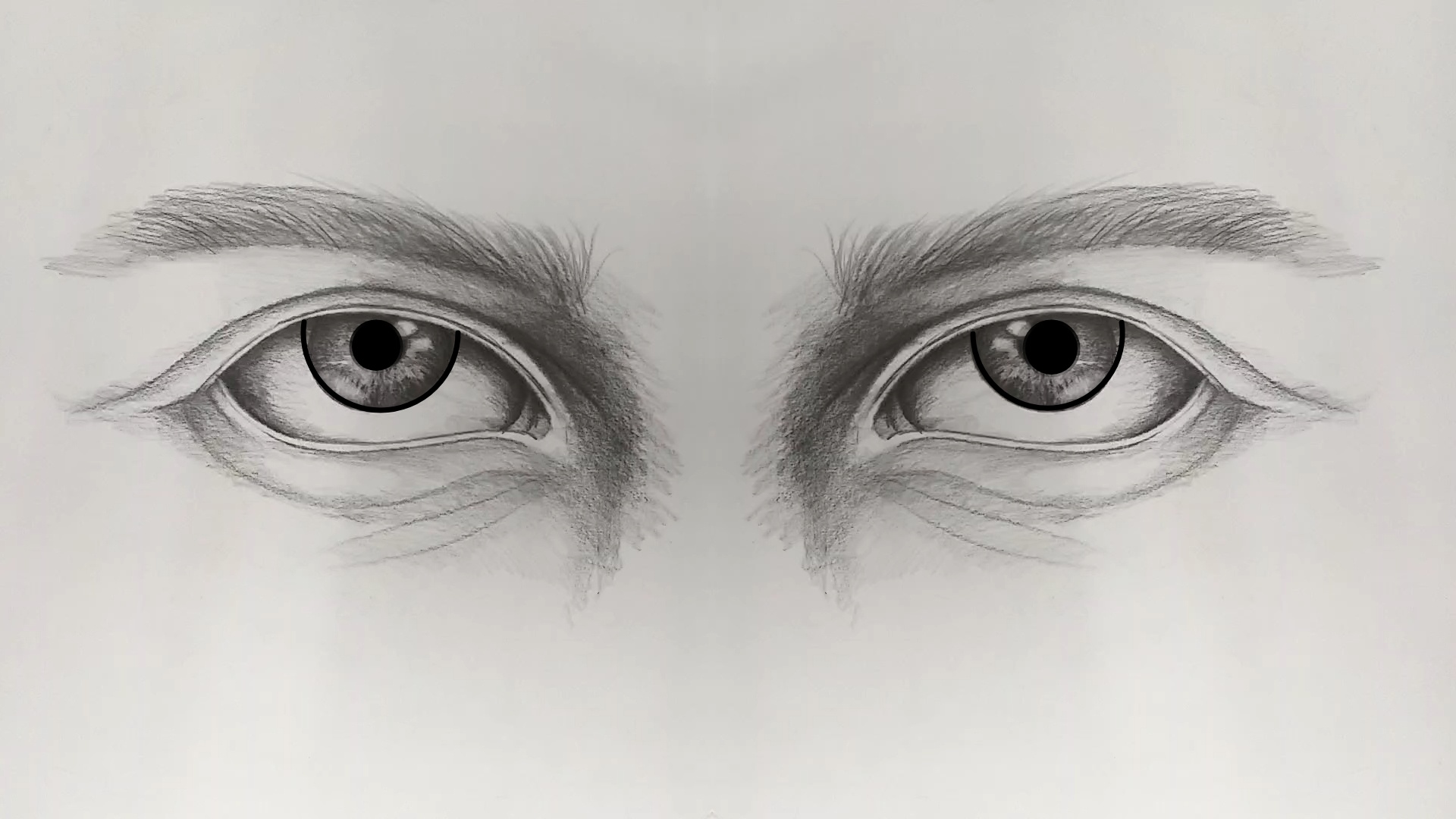 Pencil Drawing of The Eyes